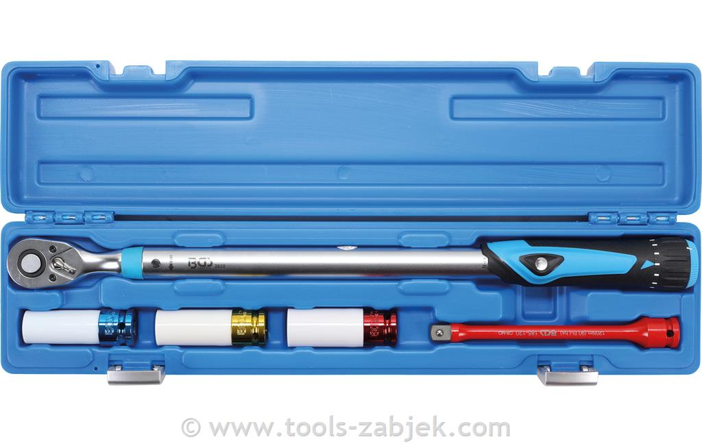 Torque wrench set / 12,5 mm / 40 - 200 Nm BGS TECHNIC