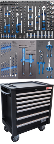 Tool trolley with 209-piece tool set BGS TECHNIC