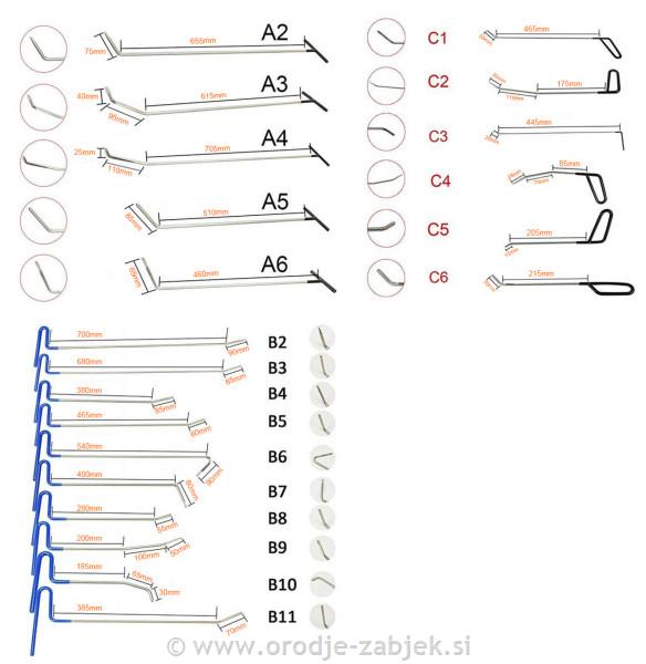 21-piece dent removal stick set HB