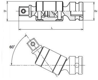 Forged double joint 1/2'' KOKEN