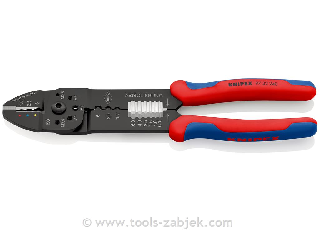 Crimping pliers for wire ferrules 97 32240 KNIPEX