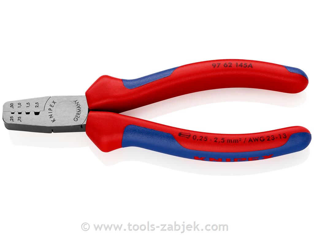 Pliers for crimping cable ends 97 62 145 KNIPEX
