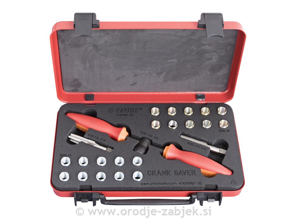 Set of inserts and cutters for pedal thread repair - 1695MB1 UNIOR
