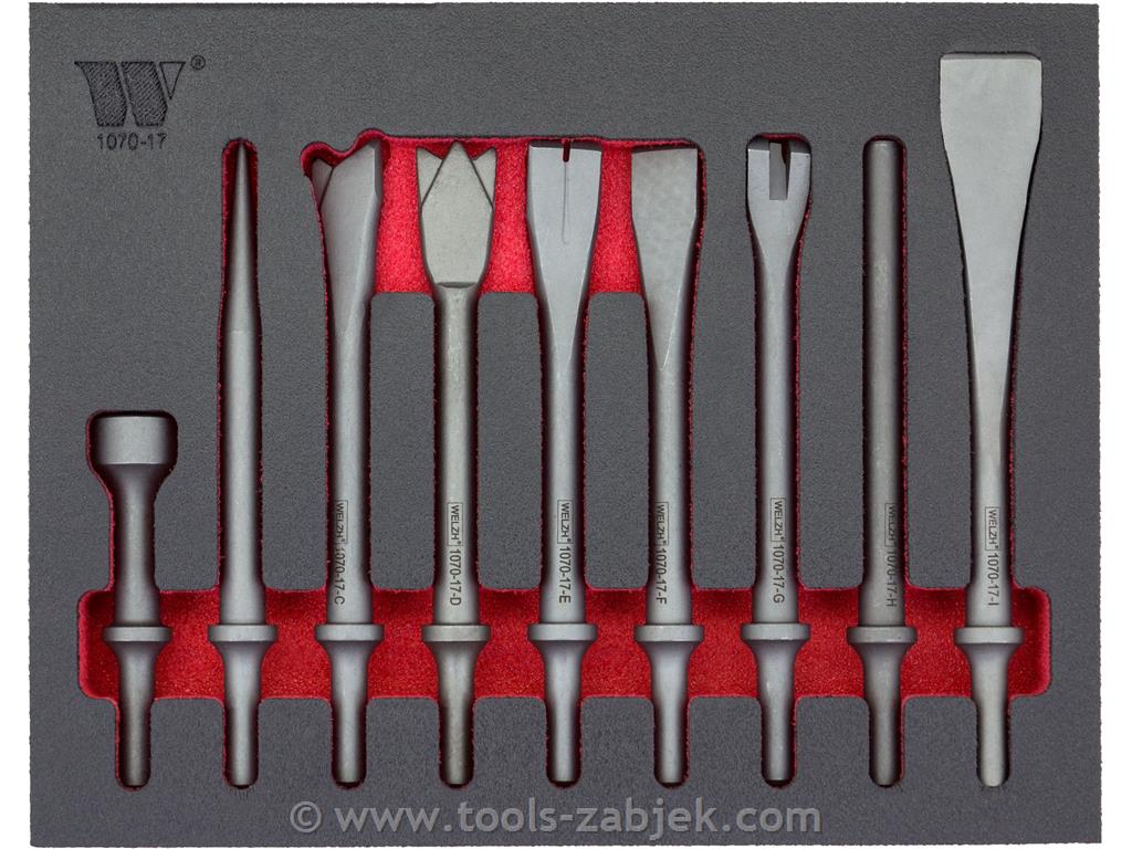 Chisel set for air tools WELZH