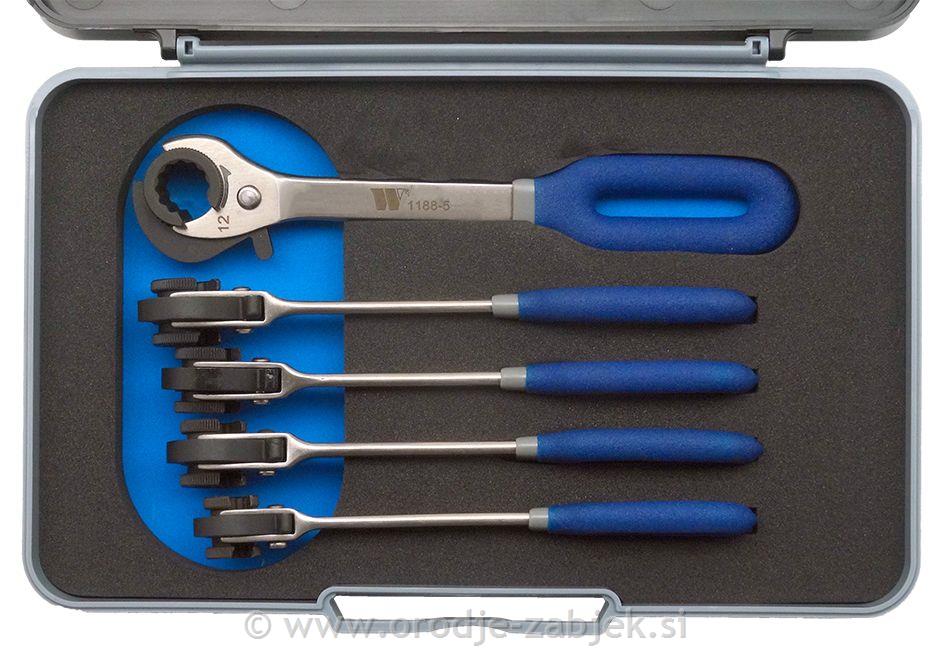 5-piece set of brake pipe spanners WELZH