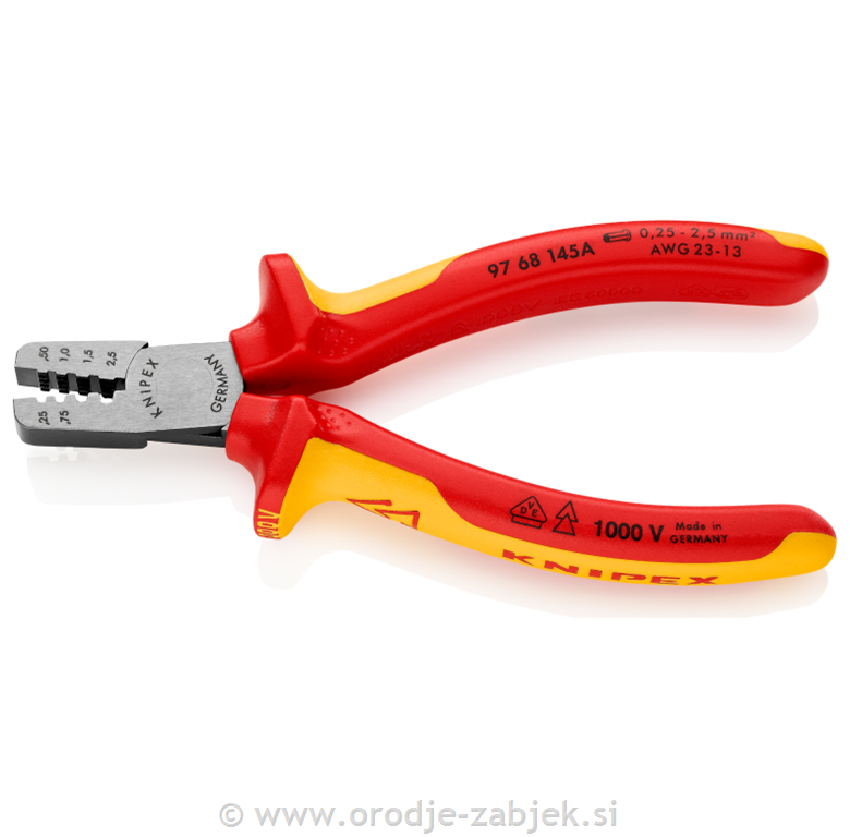 VDE pliers for crimping cable ends KNIPEX